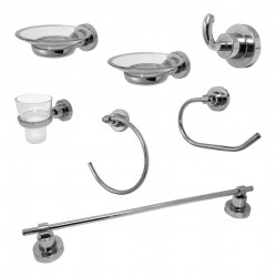 NOA SET ACCESORIOS 7 PIEZAS METALICO/ABS AQUALAF ( 0407 )