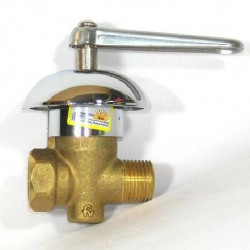 LLAVE GAS CON CAMPANA 1" FV ( 0822-25-CR )