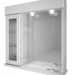 SCHNEIDER ESPEJO BIANCA blanco 60x60x14cm 1 puerta vidrio izquierda