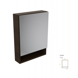 SCHNEIDER ECO ESPEJO WENGUE 40x55x12cm  1 puerta recta