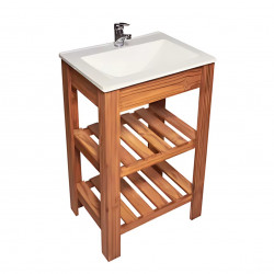 VANITORY CAMPO 50cm + MESADA MARMOLINA (1 o 3 AGUJEROS)