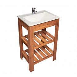 VANITORY CAMPO 50cm + MESADA MARMOLINA (1 o 3 AGUJEROS)