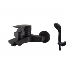 GRIFERIA CD TURIN NERO MONOCOMANDO DUCHA EXTERIOR C/TRANSF Y DUCHADOR