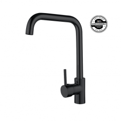 GRIFERIA CD ROMA NERO MONOCOMANDO COCINA PICO ALTO RECTO AC INOX