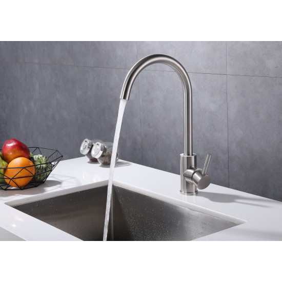 GRIFERIA CD ROMA CROMO MONOCOMANDO COCINA PICO ALTO CURVO