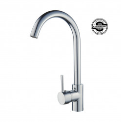 GRIFERIA CD ROMA INOX MONOCOMANDO COCINA PICO ALTO CURVO