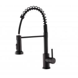 GRIFERIA CD CALABRIA NERO MONOCOMANDO COCINA PICO EXTRAIBLE AC INOX