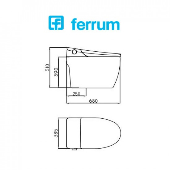 INODORO INTELIGENTE MILANO SMART TEC FERRUM ( IEIQX B ) INODORO INTELIGENTE MILANO SMART TEC FERRUM ( IEIQX B )